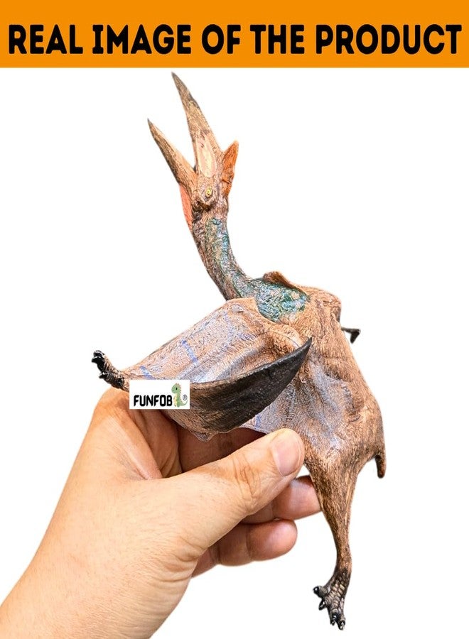 FUNFOB Dinosaur Toy Figure Width -20cm Quetzalcoatlus Toy for Kids & Adults PVC Multicolour | Wings with Long Beak Dino - Image 2